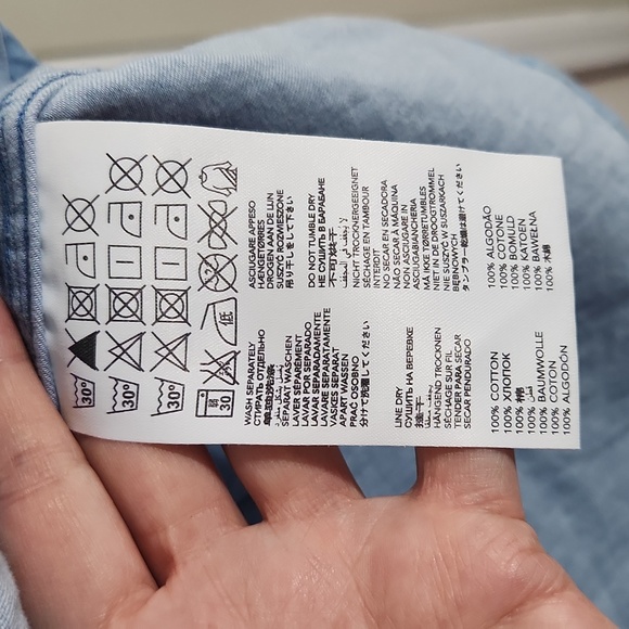 Land Rover Women's Denim Button Up Shirt Size 14 - Picture 9 of 15